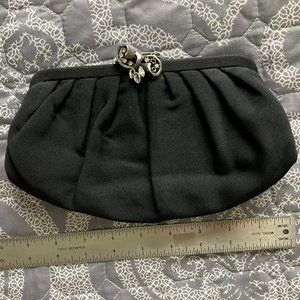 Soft Brushed Satin Black Evening Clutch - Classy Vintage by Martin